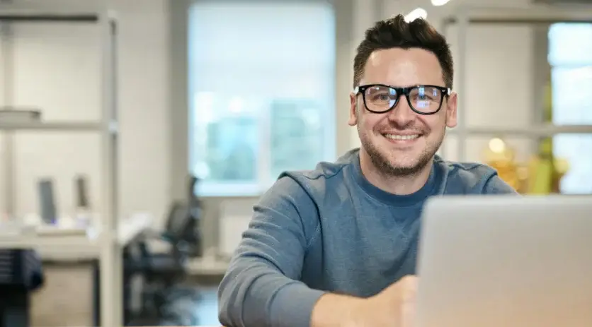 Global Delivery Center Employee at a Working Desk
